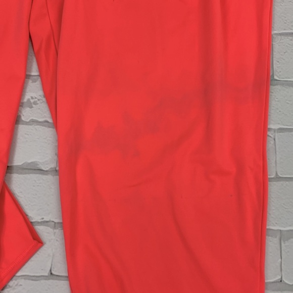 Fabletics Crop Pants Size XL Bright Coral pink Stretchy Lounge Comfort - Picture 11 of 13